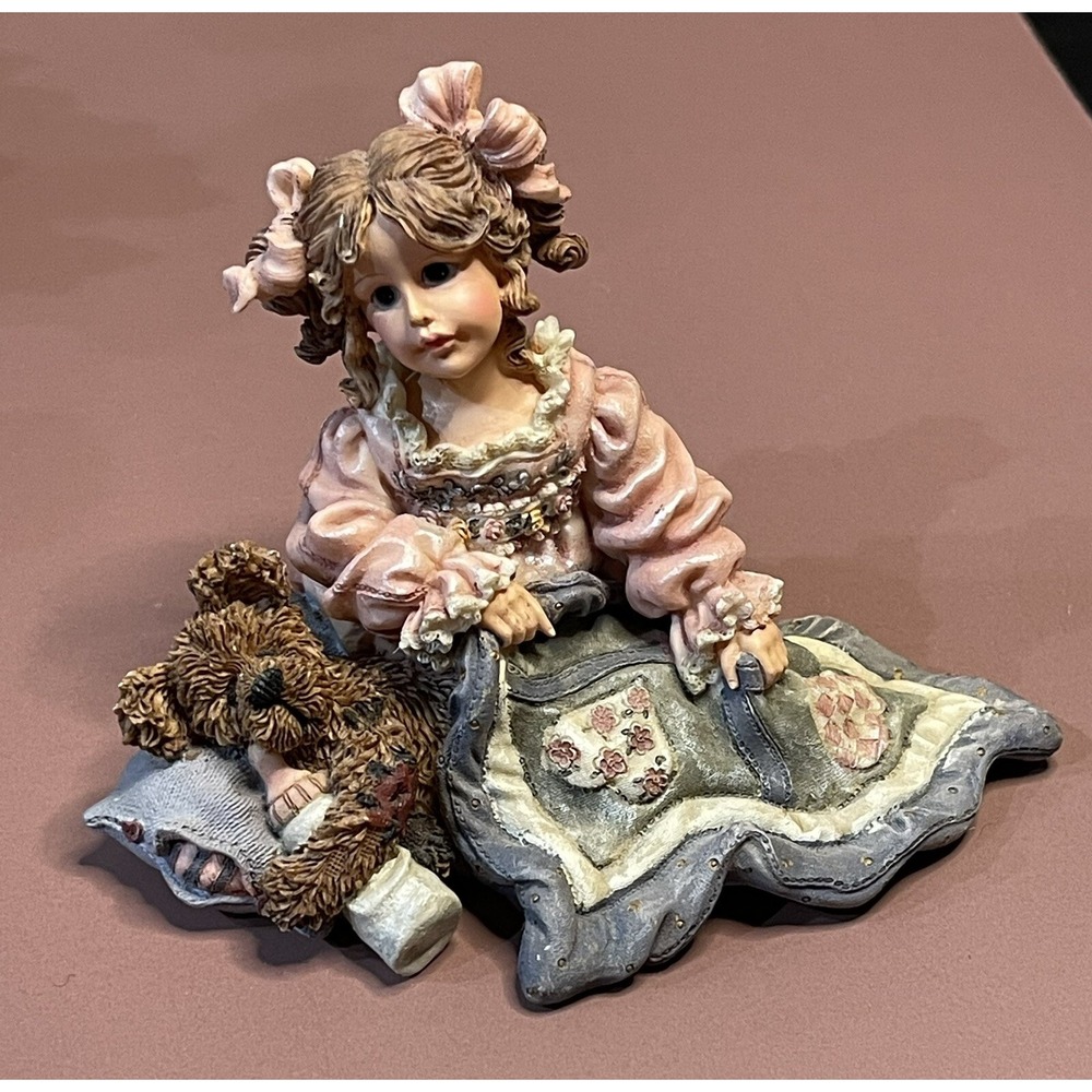 Boyds Yesterdays Child Dollstone Cheryl With Ashlie Nighty Night Figurine 3544